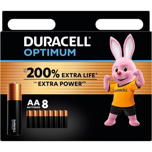 Duracell Optimum AA MN1500 tartós ceruza elem 8 db-os