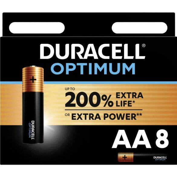 Duracell Optimum AA MN1500 tartós ceruza elem 8 db-os