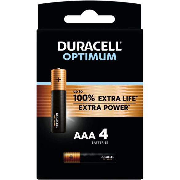 Duracell Optimum AAA MN2400 tartós mikró elem 4 db-os