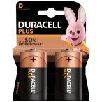 Duracell Plus D Góliát, LR20 Alkáli tartós elem, 2 db-os