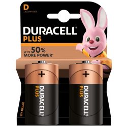Duracell Plus D Góliát, LR20 Alkáli tartós elem, 2 db-os