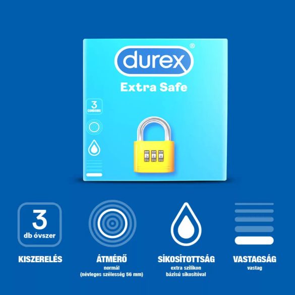 Durex Extra Safe óvszer 3 db-os