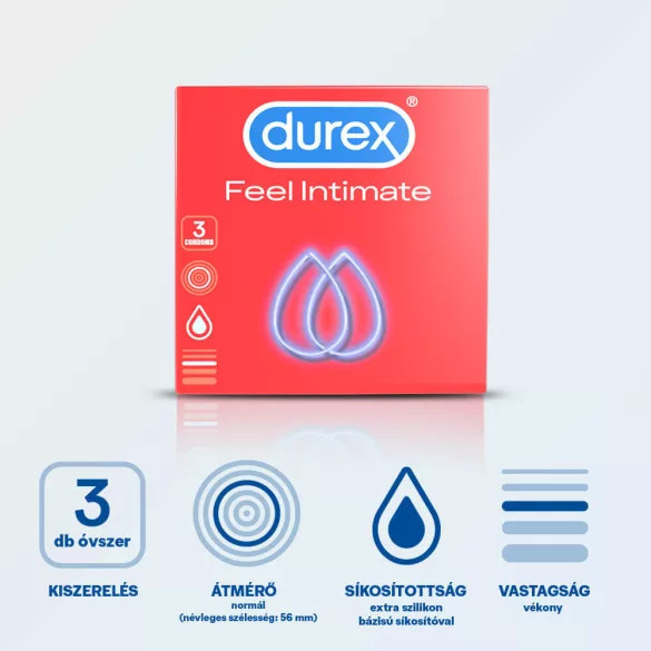 Durex Feel Intimate óvszer 3 db-os