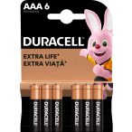 Duracell Basic AAA mikró tartós MN2400 6 db-os