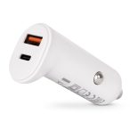 Entac 20W autós gyorstöltő USB-A + USB-C PD & QC fehér