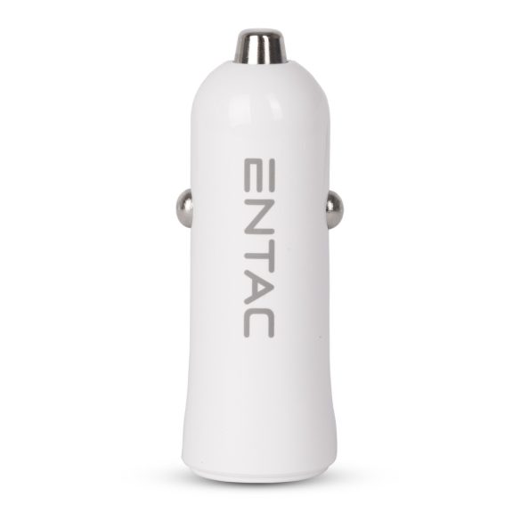 Entac 20W autós gyorstöltő USB-A + USB-C PD & QC fehér