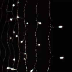   Entac Karácsonyi Fényfüggöny 120 LED, Hideg Fehér, 1x1 m, vízesés effektussal, IP44