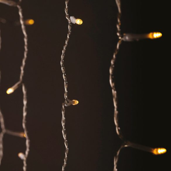 Entac Karácsonyi Fényfüggöny 120 LED, meleg fehér, 1×1 m, vízesés effektussal, IP44