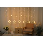   Entac karácsonyi fényfüggöny csillagokkal, 138 LED, meleg fehér, 2x1m