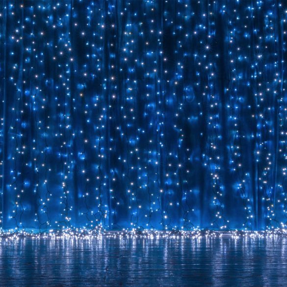 Entac karácsonyi 144 LED-es RGB fényfüggöny 1x1.5m, IR távirányítóval