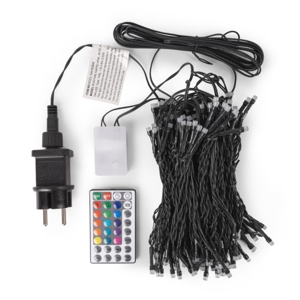 Entac karácsonyi 144 LED-es RGB fényfüggöny 1x1.5m, IR távirányítóval