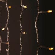   Entac Karácsonyi Fényfüggöny 240 LED, Meleg Fehér, 1×2 m, Vízesés Effektussal, 8 világítási mód