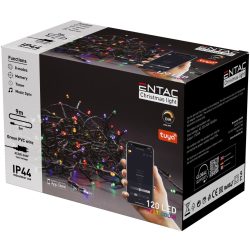   Entac karácsonyi 120 LED fényfüzér, színes, Tuya app, 9m