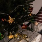   Entac Karácsonyi Színes Csillag Füzér, 10 LED, 1,65 m, meleg fehér, elemes