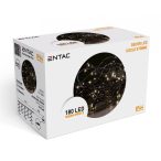   Entac Karácsonyi Jégcsapfüzér 180 LED, Meleg Fehér, 4 m, IP44