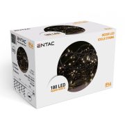   Entac Karácsonyi Jégcsapfüzér 180 LED, Meleg Fehér, 4 m, IP44