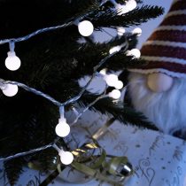   Entac karácsonyi 120 LED-es gömb fényfüzér, hideg fehér, 9 m