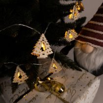   Entac karácsonyi beltéri fa karácsonyfa füzér, 10 LED, meleg fehér, elemes