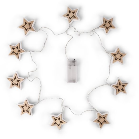Entac Karácsonyi Fa Csillag Füzér, 10 LED, 1,65 m, meleg fehér, elemes