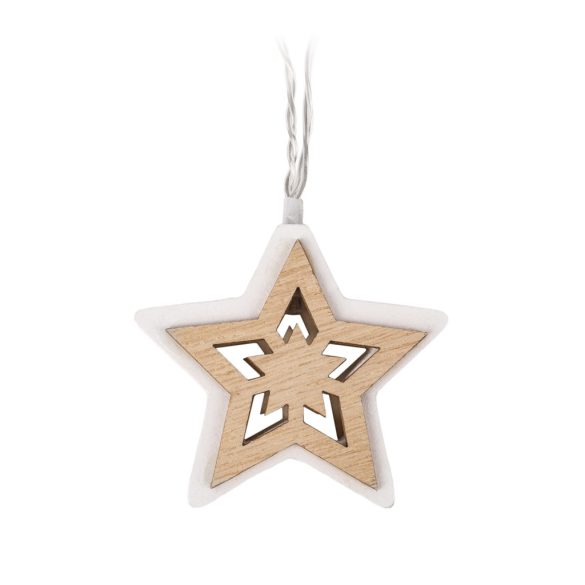 Entac Karácsonyi Fa Csillag Füzér, 10 LED, 1,65 m, meleg fehér, elemes