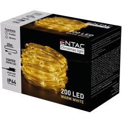   Entac karácsonyi 200 micro LED fényfüzér, meleg fehér, 20 m