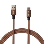 Entac 10W töltőkábel USB-A - USB-C Excellence barna 150cm