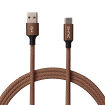 Entac 10W töltőkábel USB-A - USB-C Excellence barna 150cm