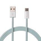 Entac 10W töltőkábel USB-A - USB-C Casual zöld 150cm
