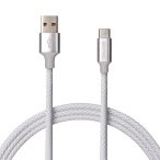 Entac 10W töltőkábel USB-A - USB-C Charmer ezüst 150cm