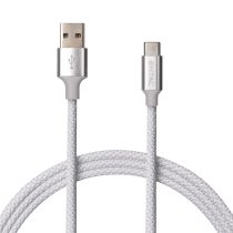 Entac 10W töltőkábel USB-A - USB-C Charmer ezüst 150cm