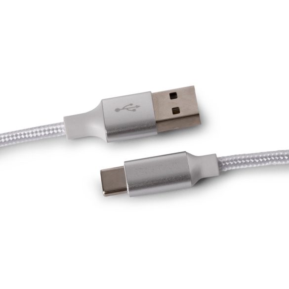 Entac 10W töltőkábel USB-A - USB-C Charmer ezüst 150cm