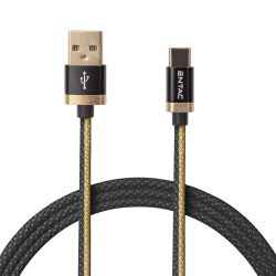   Entac 15W gyorstöltő kábel USB-A - USB-C Fashion King fekete 100cm