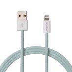 Entac 10W töltőkábel USB-A - Lightning Casual zöld 150cm