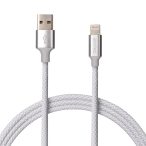   Entac 12W gyorstöltő kábel USB-A - Lightning Charmer ezüst 100cm
