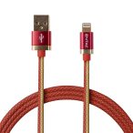   Entac 15W gyorstöltő kábel USB-A - Lightning Fashion King piros 100cm