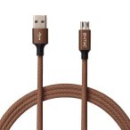   Entac 10W töltőkábel USB-A - Micro USB Excellence barna 150cm