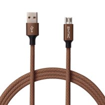   Entac 10W töltőkábel USB-A - Micro USB Excellence barna 150cm