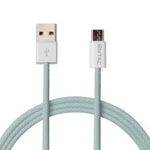   Entac 12W gyorstöltő kábel USB-A - Micro USB Casual zöld 100cm