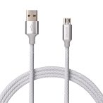   Entac 12W gyorstöltő kábel USB-A - Micro USB Charmer ezüst 100cm