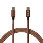   Entac 60W gyorstöltő kábel USB-C - USB-C Excellence barna 150cm