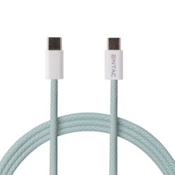   Entac 60W gyorstöltő kábel USB-C - USB-C Casual zöld 150cm
