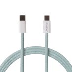   Entac 60W gyorstöltő kábel USB-C - USB-C Casual zöld 100cm