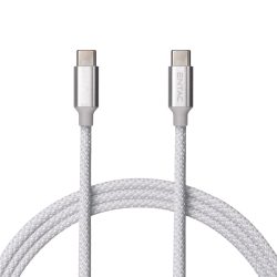   Entac 60W gyorstöltő kábel USB-C - USB-C Charmer ezüst 150cm