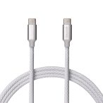   Entac 60W gyorstöltő kábel USB-C - USB-C Charmer ezüst 100cm