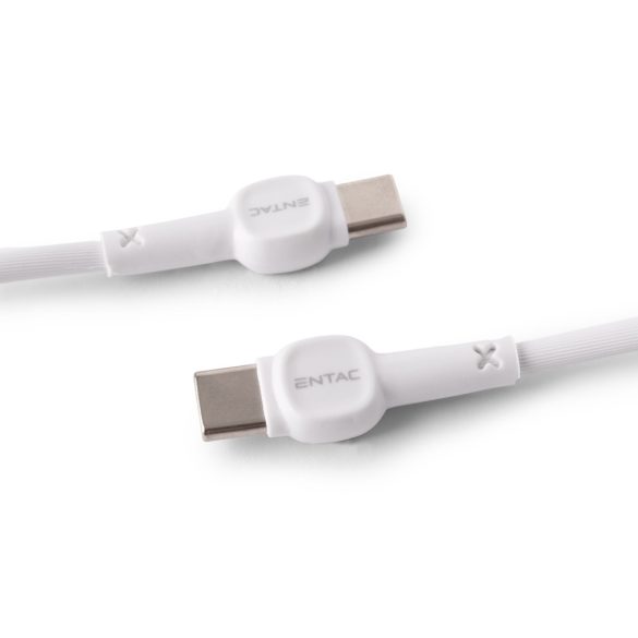 Entac 60W gyorstöltő kábel USB-C - USB-C Classic fehér 150cm