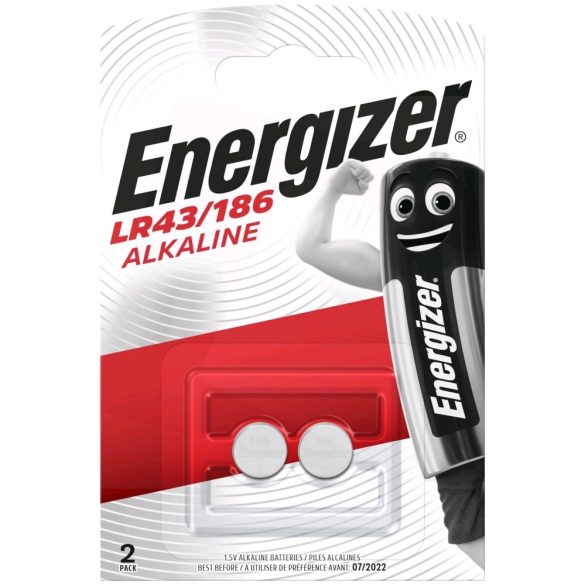 Energizer LR43, AG12, 186 alkáli gombelem 2 db-os