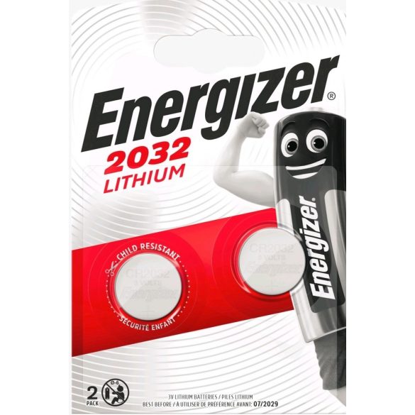 Energizer CR2032 3V lithium gombelem 2 db-os
