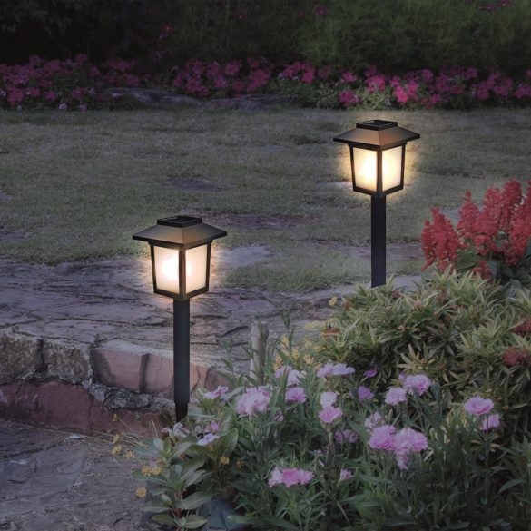 Entac Kerti Leszúrható lámpa, láng effekttel, 325 mm, 10 db melegfehér SMD LED