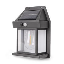   Entac Kerti Szolár lámpa 110 mm, kerítésvilágítás, PIR érzékelővel, 1db melegfehér filament LED