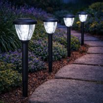   Entac Kerti Szolár lámpa 400 mm, műanyag ház, fehér fényű LED, lámpás stílus